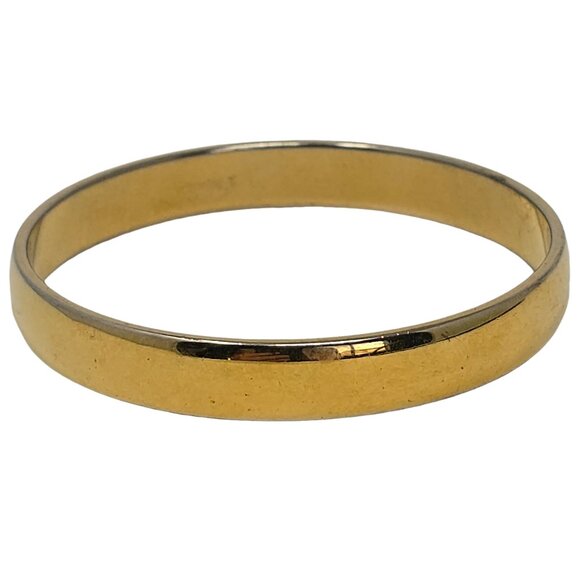 Vintage Monet Gold Tone Bangle Bracelet Classic Minimalist Jewelry - Picture 1 of 11